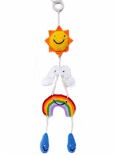 Детская вязаная игрушка «Радужная колыбелька» разноцветная