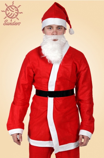 Карнавальный костюм новогодний "Дед Мороз" мужской красный