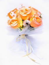 Свадебный букет дублер невесты "Инэсса" оранжевый