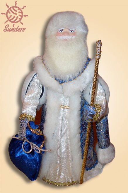 Новогодняя игрушка кукла под ёлку «Дед Мороз» синий