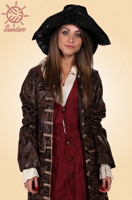 Карнавальный костюм "Пиратка № 3" женский коричневый