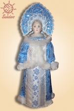 Новогодняя игрушка кукла под ёлку «Снегурочка» синяя